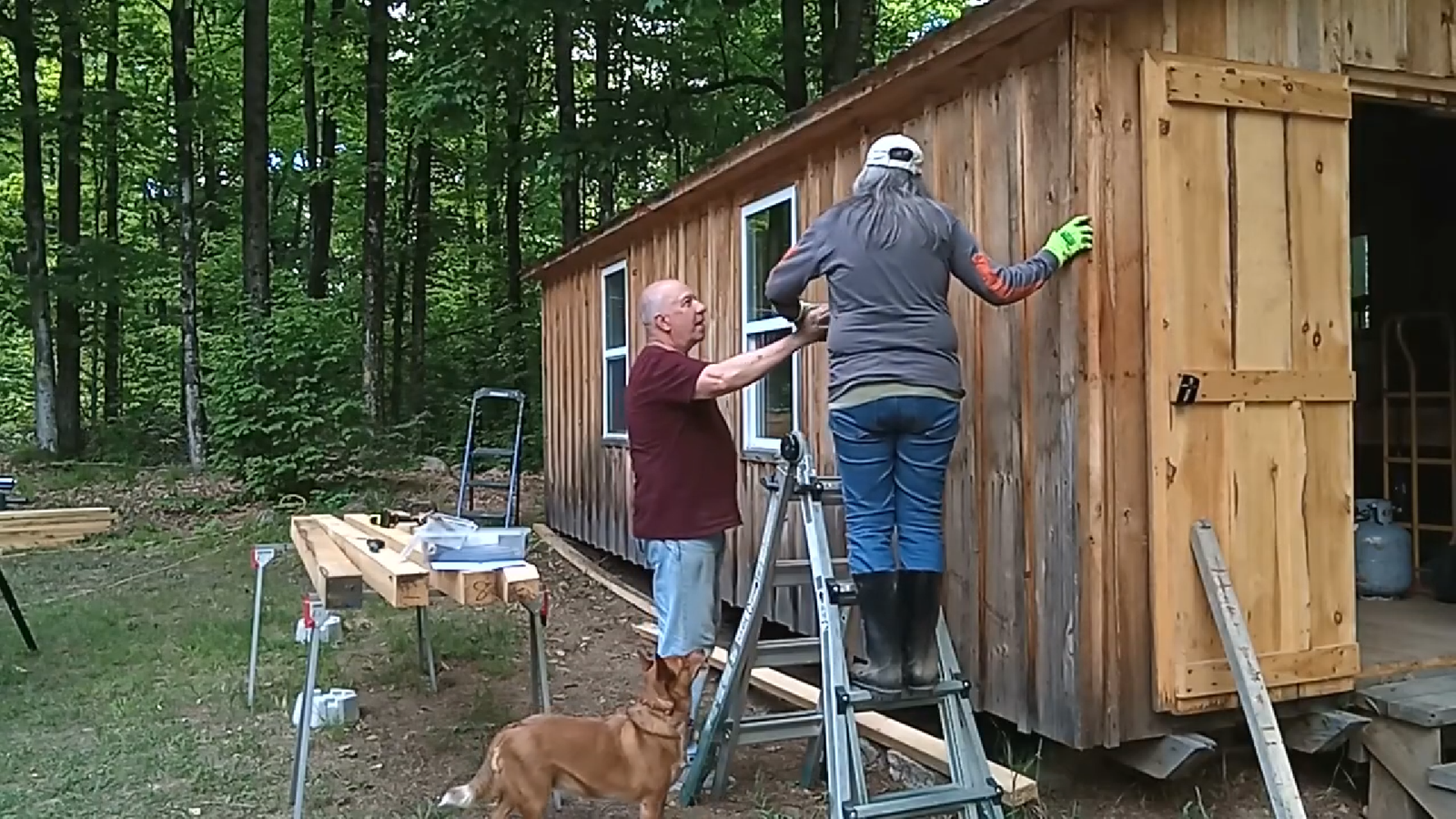 We're Al & Val, and this is Angel. We traded a more conventional retirement for 30 acres in Northern New York—and somewhere along the way, building a home became building a life.  Most of what you see here is something we're learning, building, fixing, or figuring out together. Sometimes it's a big project. Sometimes it's simply a good day outside.